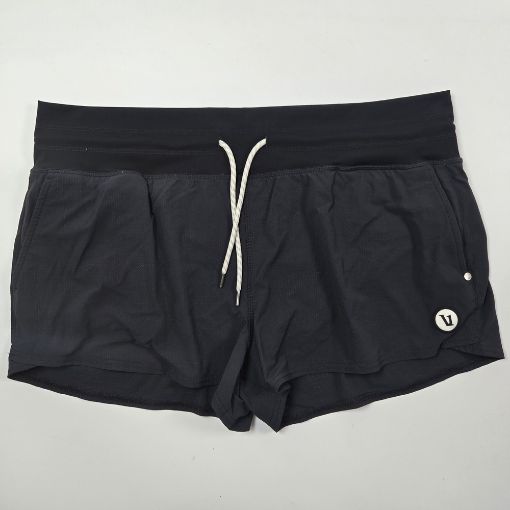 Vuori Clementine Shorts Womens XL Black Running Athletic Lined VW370 Workout
